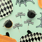 Happy Halloween Glow In the Dark Food Picks x 12