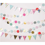 Iridescent Glitter Circles Sewn Garland - 2 Metres