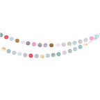 Iridescent Glitter Circles Sewn Garland - 2 Metres