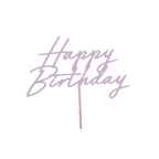 Light Purple Happy Birthday Cake Topper