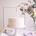 Mint Green Number 6 candle