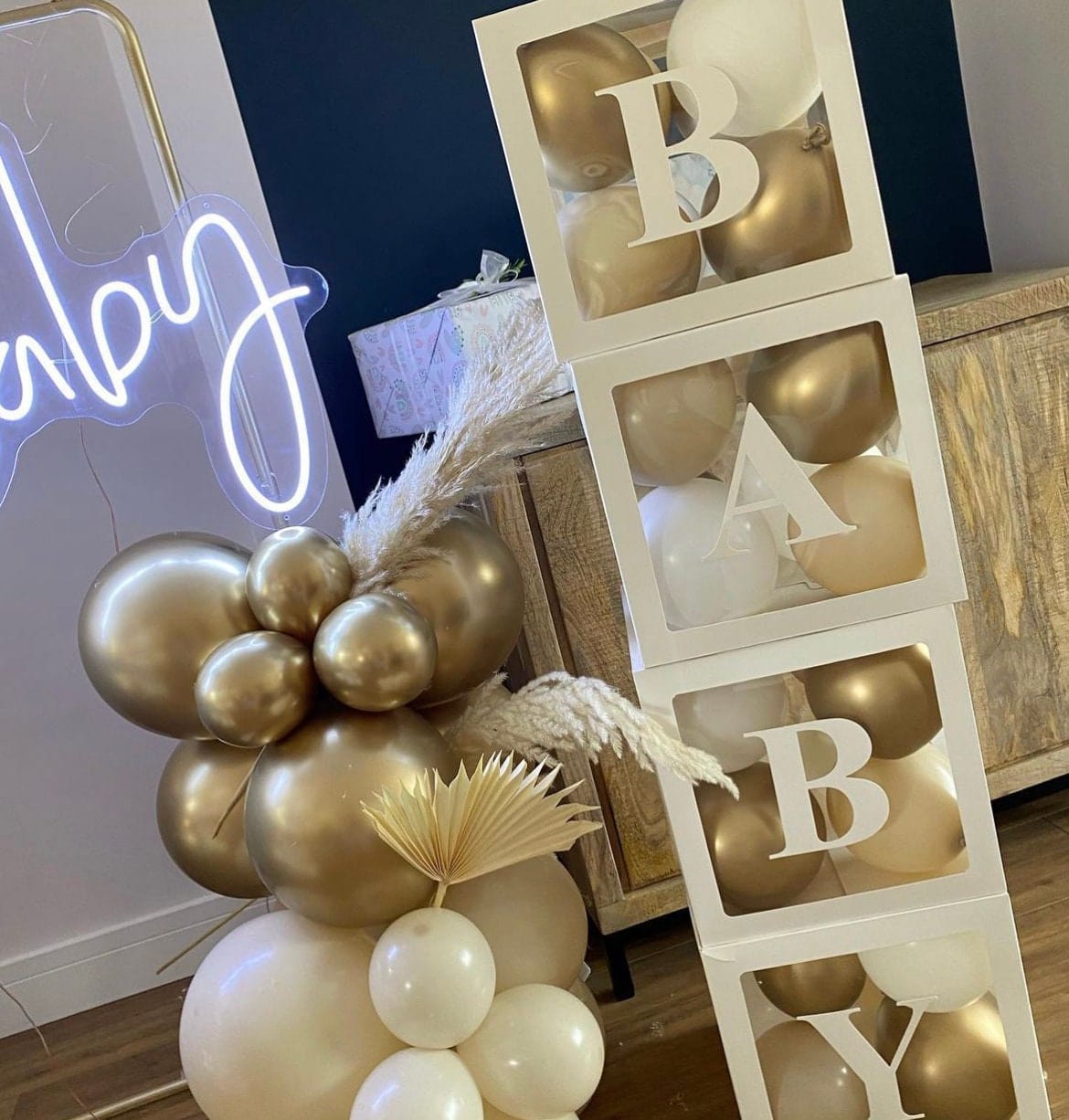 Neutrals Baby Shower Blocks