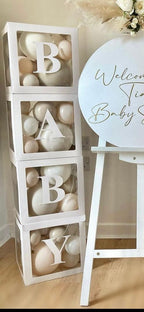 Neutrals Baby Shower Blocks