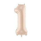 Number 1 Foil Balloon - Beige 28inch