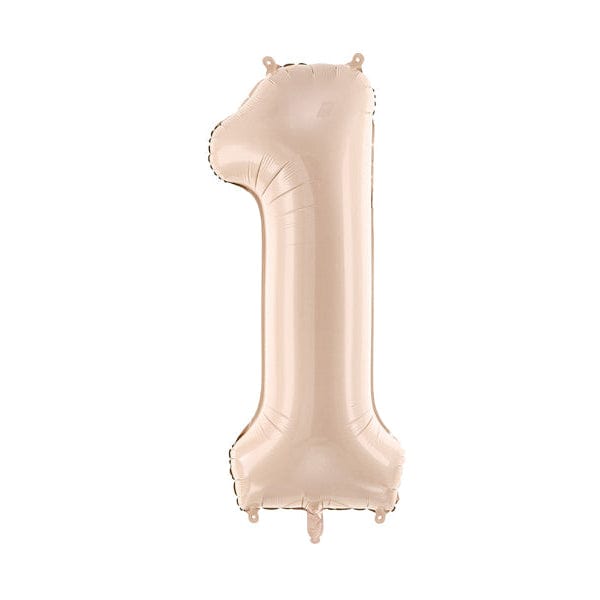 Number 1 Foil Balloon - Beige 28inch