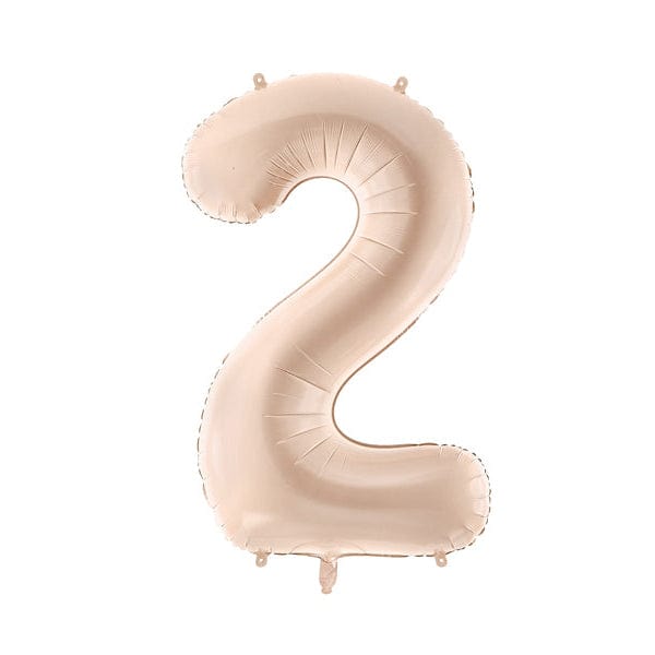 Number 2 Foil Balloon - Beige 28inch