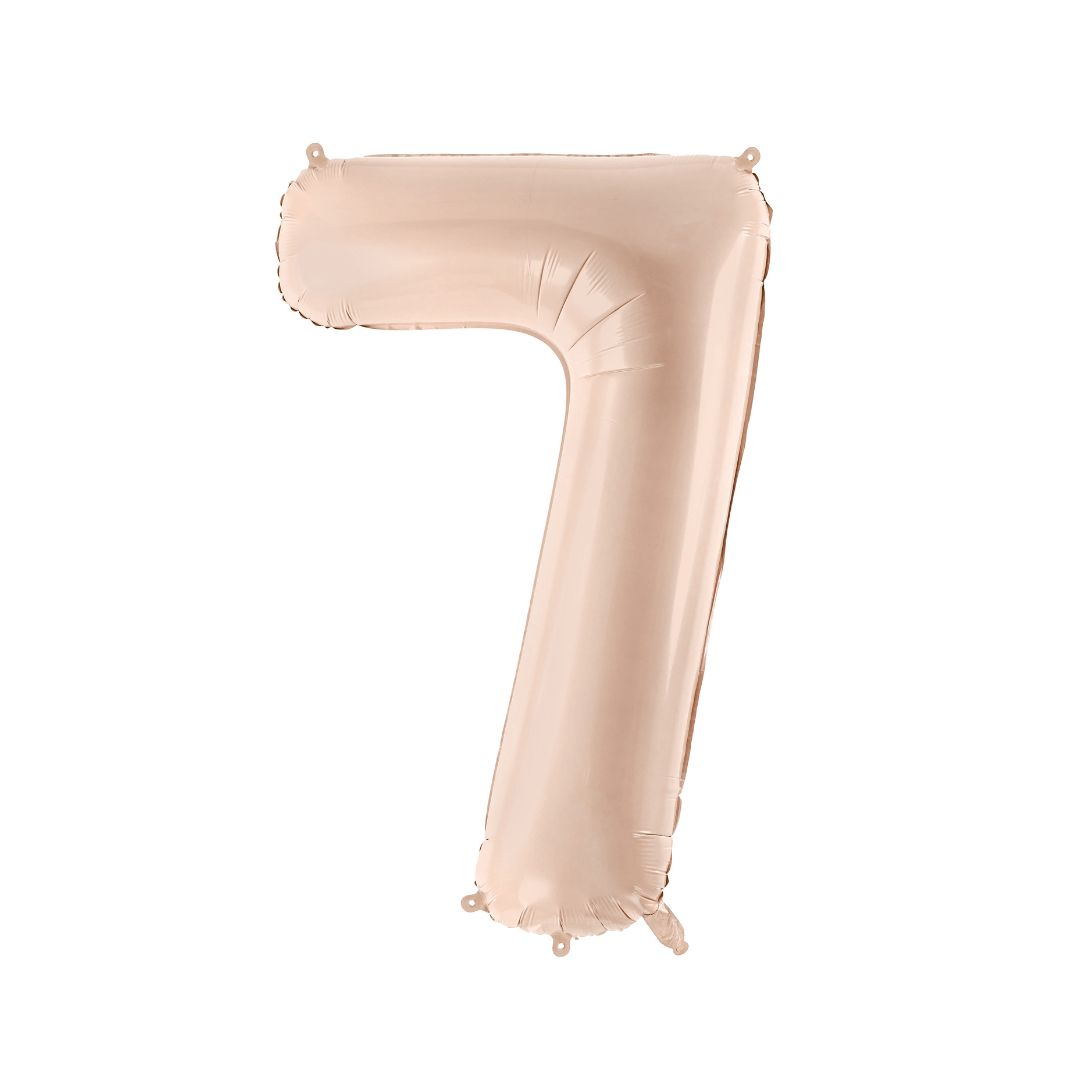 Number 7 Foil Balloon - Beige 28 inch