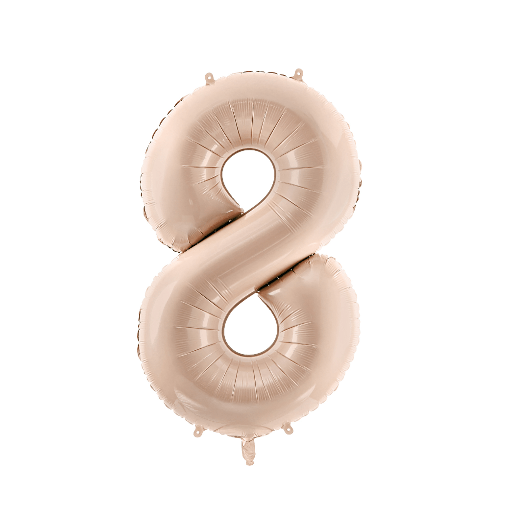 Number 8 Foil Balloon - Beige 28 inch