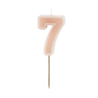 Pastel Pink Number 7 Candle