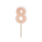 Pastel Pink Number 8 Candle