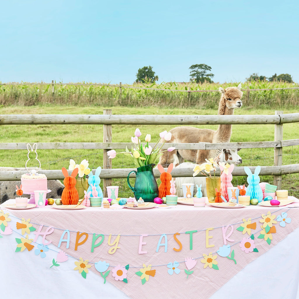 Pink Flower Shaped Paper Napkins x 16