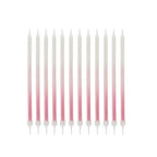 Pink Ombre Tall Skinny Candles - Pack of 12