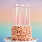 Pink Ombre Tall Skinny Candles - Pack of 12