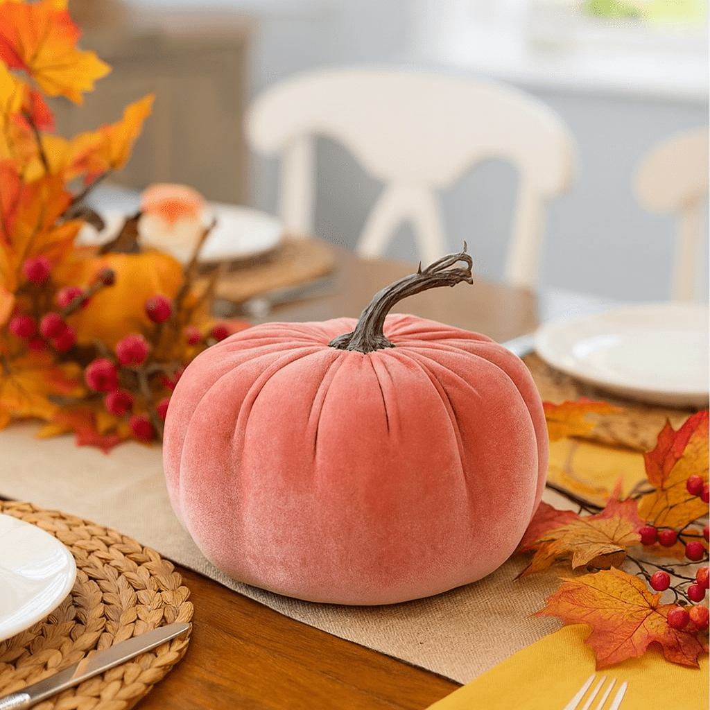 Pink Velvet Pumpkin (20cm)