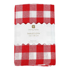 Red & White Fabric Gingham Tablecloth