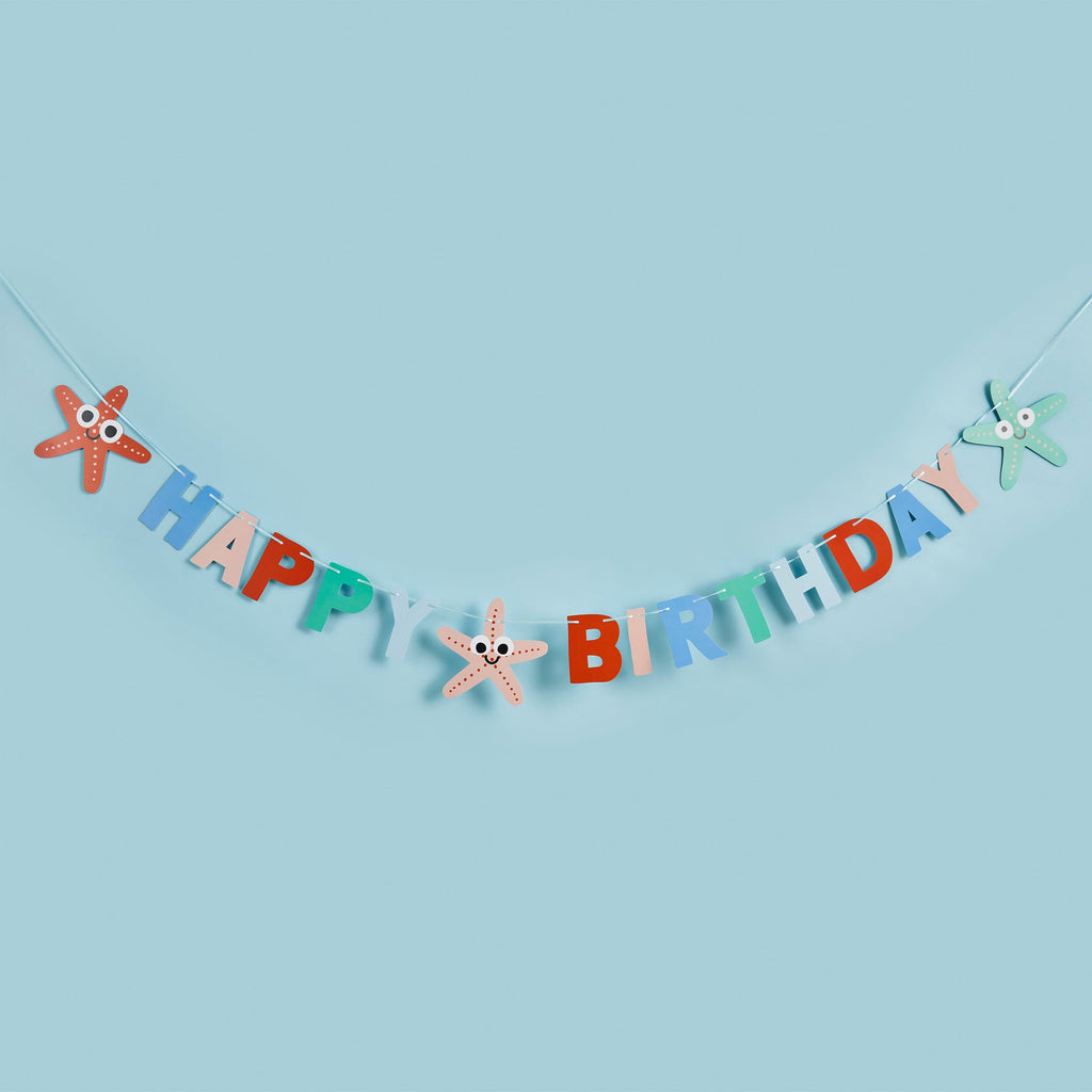 Starfish Happy Birthday Banner - 2m