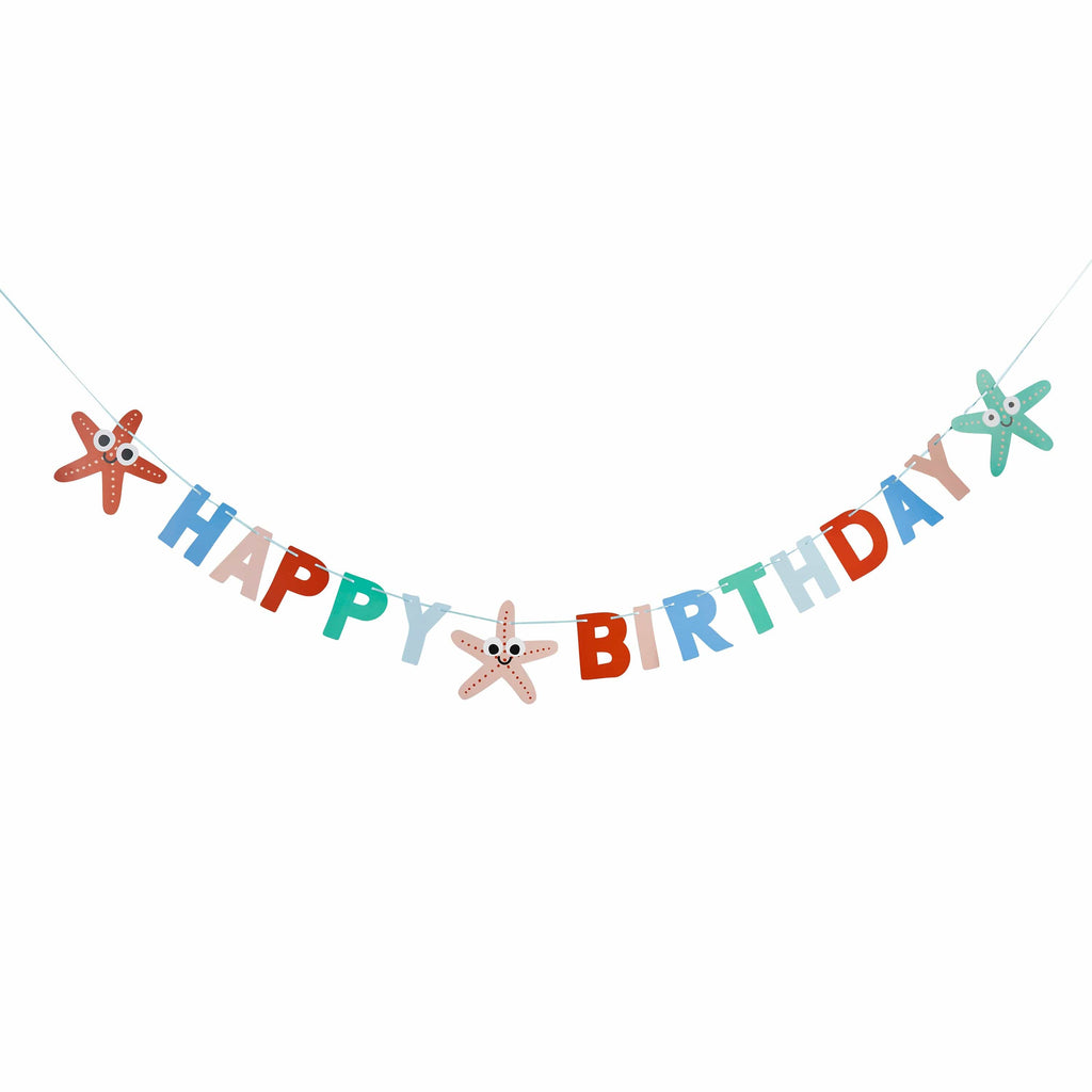 Starfish Happy Birthday Banner - 2m