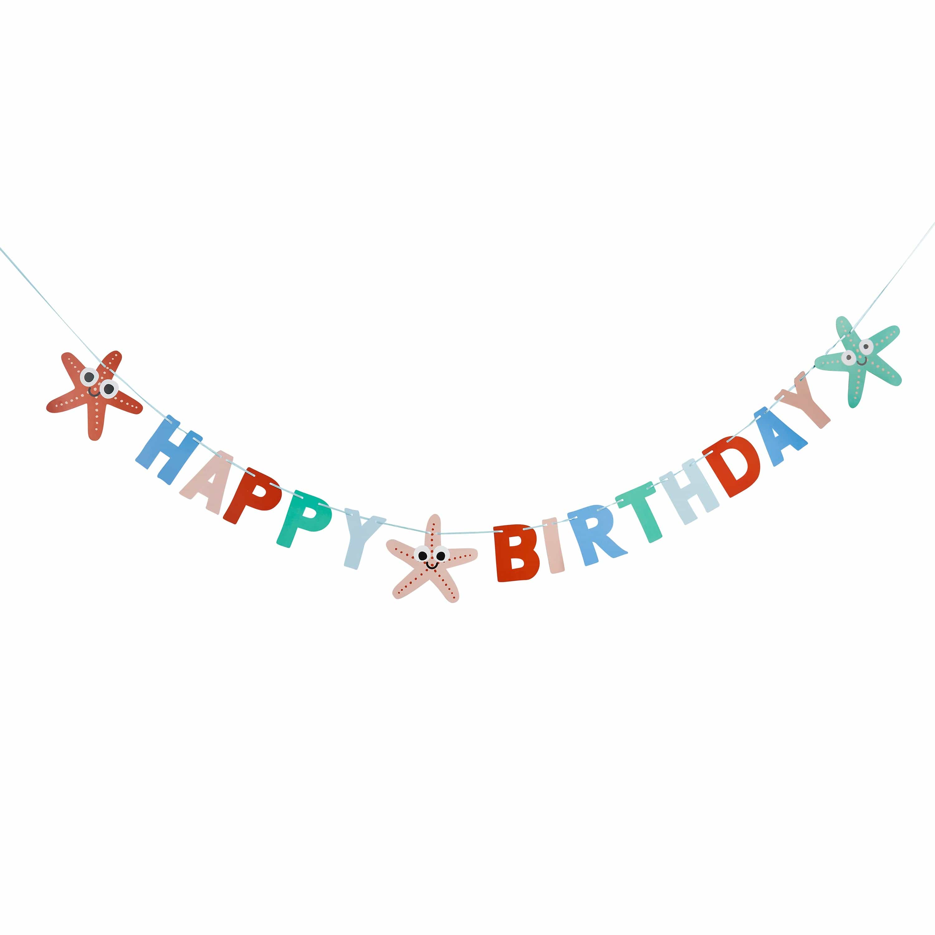 Starfish Happy Birthday Banner - 2m