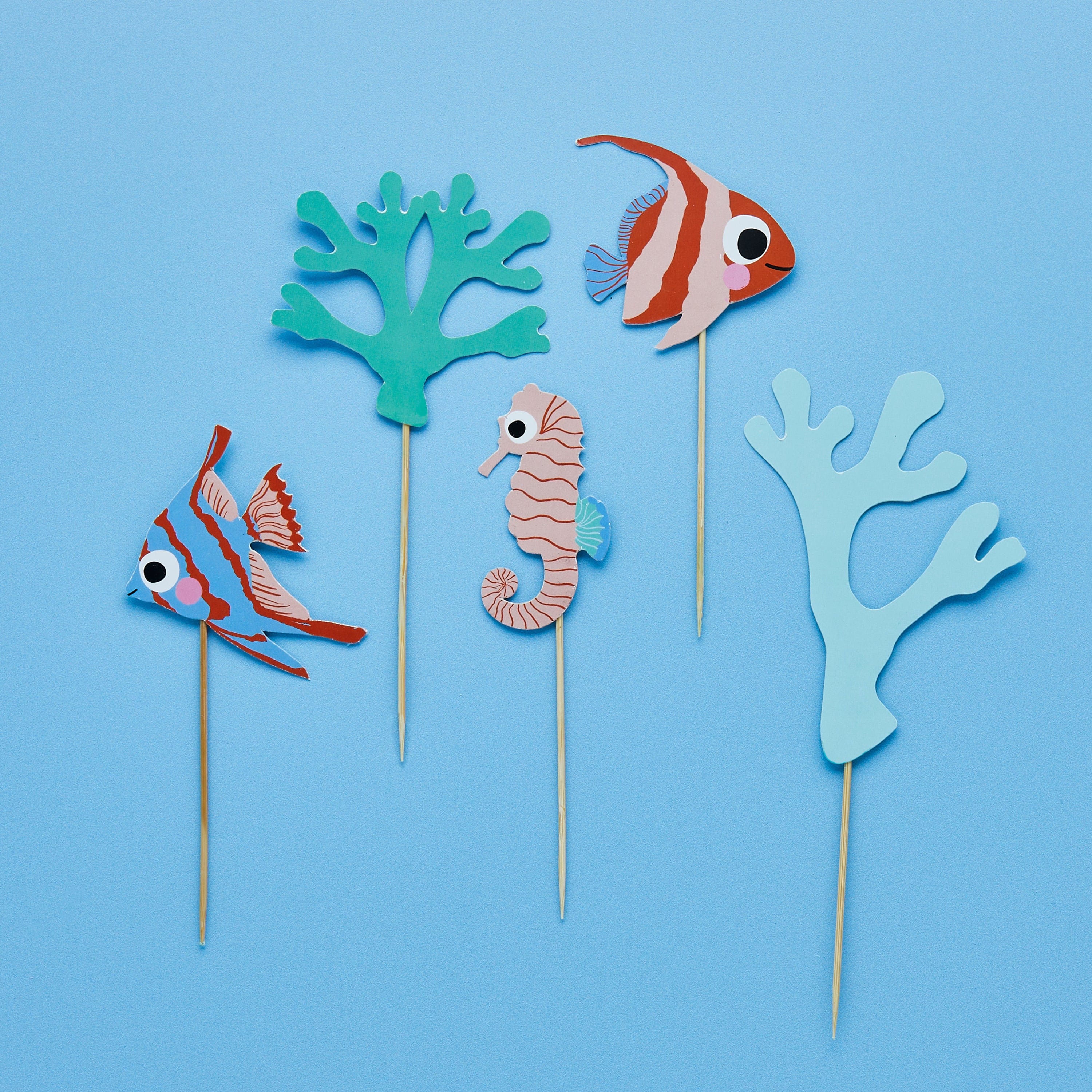 Fish & Coral Cake Topper Set
