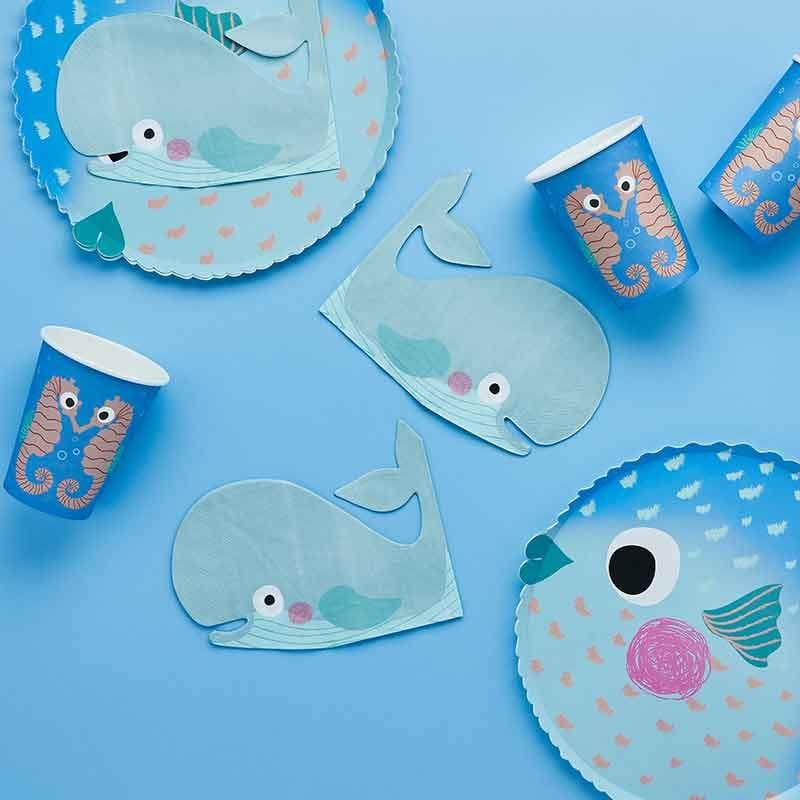 Whale Paper Napkins x 16