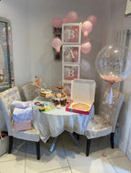 White Baby Shower Blocks