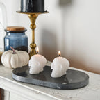 White Mini Skull Candles x 2